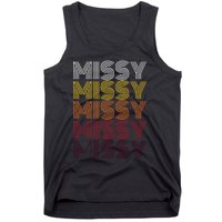 Missy Personalized Name Retro Missy 70s Tank Top