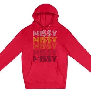 Missy Personalized Name Retro Missy 70s Premium Pullover Hoodie