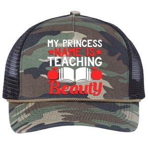 My Princess Name Is Teaching Beauty Novelty Teacher Cute Gift Retro Rope Trucker Hat Cap