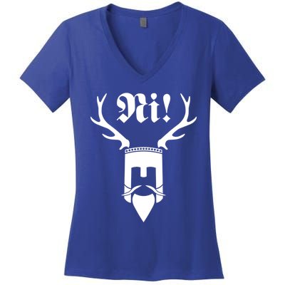 Monty Python Ni! Logo Gift Women's V-Neck T-Shirt