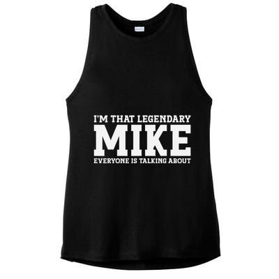 Mike Personal Name First Name Funny Mike Ladies PosiCharge Tri-Blend Wicking Tank