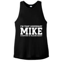 Mike Personal Name First Name Funny Mike Ladies PosiCharge Tri-Blend Wicking Tank
