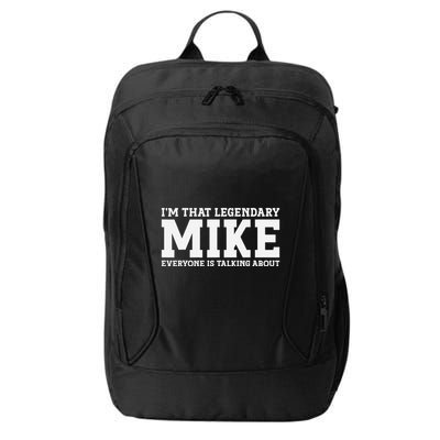 Mike Personal Name First Name Funny Mike City Backpack