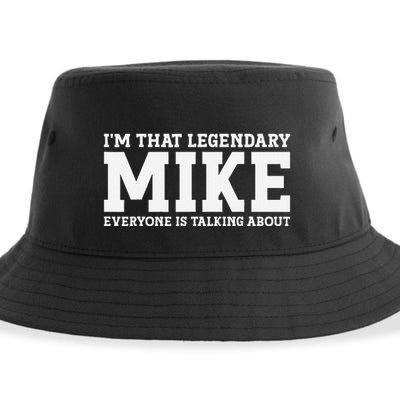 Mike Personal Name First Name Funny Mike Sustainable Bucket Hat
