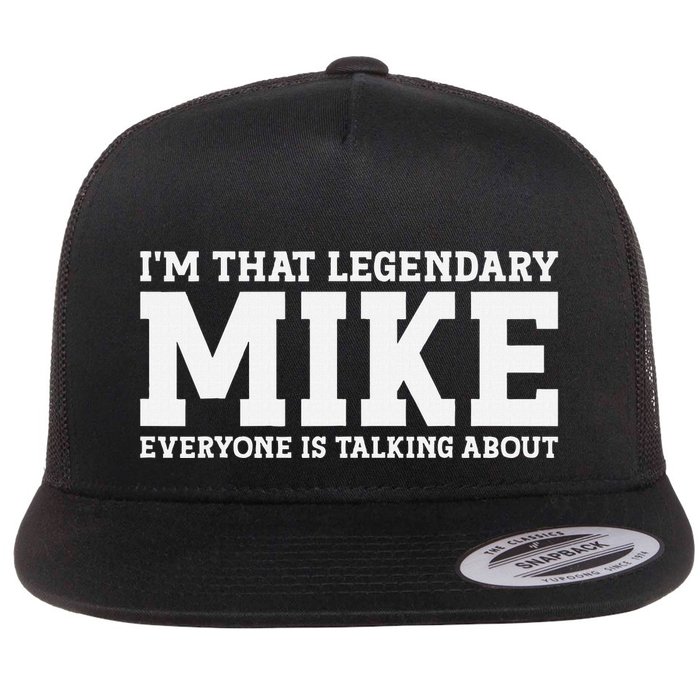 Mike Personal Name First Name Funny Mike Flatbill Hat