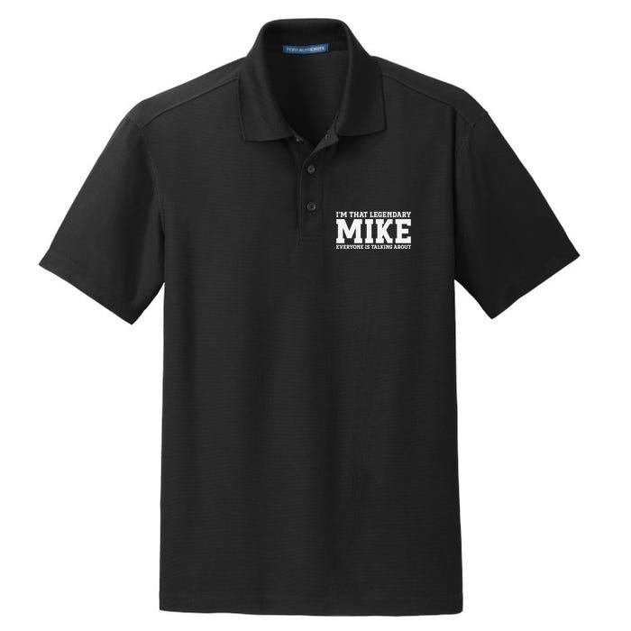 Mike Personal Name First Name Funny Mike Dry Zone Grid Polo
