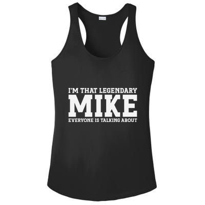 Mike Personal Name First Name Funny Mike Ladies PosiCharge Competitor Racerback Tank