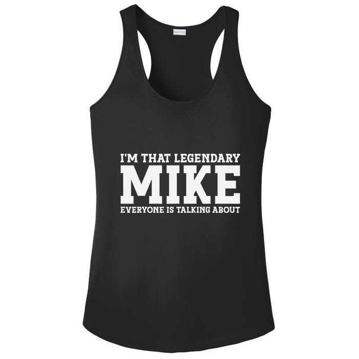 Mike Personal Name First Name Funny Mike Ladies PosiCharge Competitor Racerback Tank