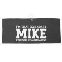 Mike Personal Name First Name Funny Mike Large Microfiber Waffle Golf Towel