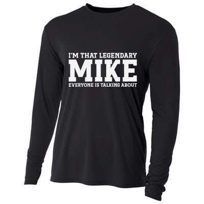 Mike Personal Name First Name Funny Mike Cooling Performance Long Sleeve Crew