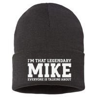 Mike Personal Name First Name Funny Mike Sustainable Knit Beanie