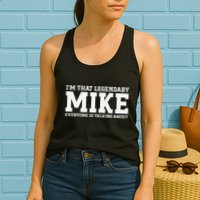 Mike Personal Name First Name Funny Mike Womens Tank Top