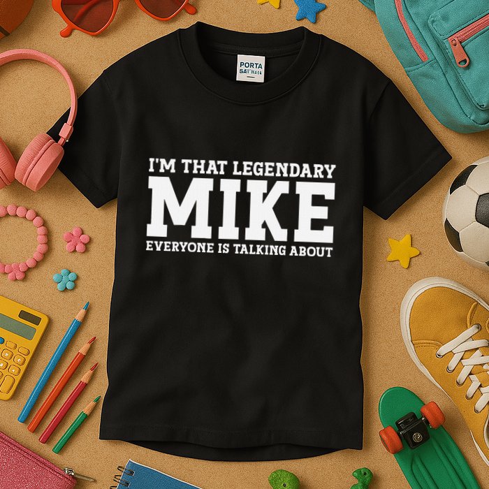 Mike Personal Name First Name Funny Mike Kids T-Shirt