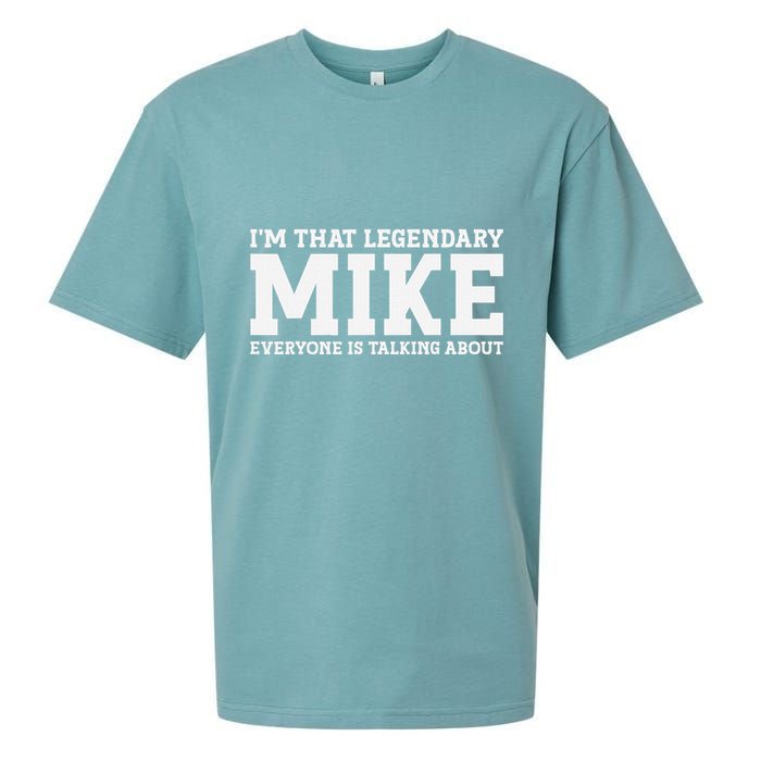 Mike Personal Name First Name Funny Mike Sueded Cloud Jersey T-Shirt