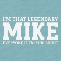Mike Personal Name First Name Funny Mike Sueded Cloud Jersey T-Shirt