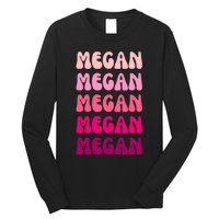 Megan Personal Name Custom Customized Personalized Long Sleeve Shirt