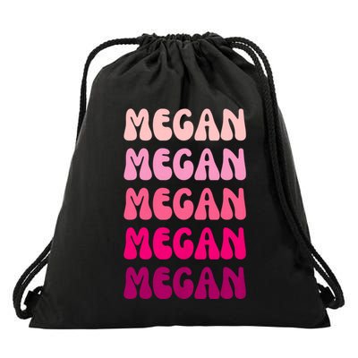 Megan Personal Name Custom Customized Personalized Drawstring Bag