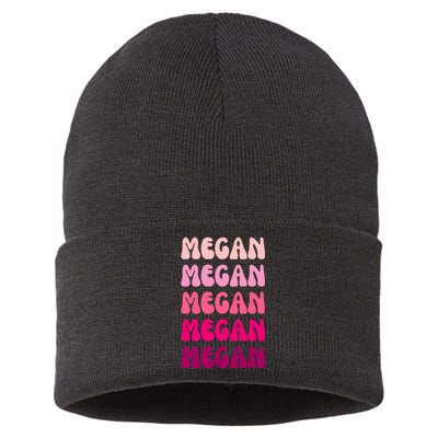 Megan Personal Name Custom Customized Personalized Sustainable Knit Beanie