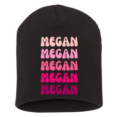 Megan Personal Name Custom Customized Personalized Short Acrylic Beanie