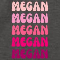 Megan Personal Name Custom Customized Personalized Vector Backpack