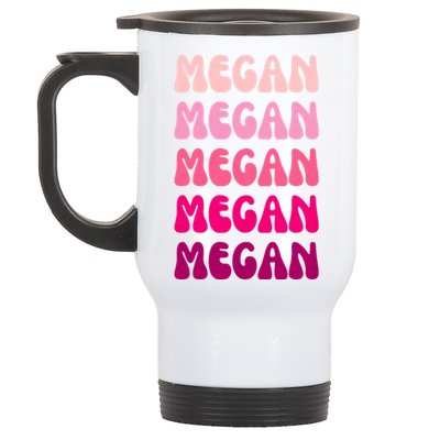 Megan Personal Name Custom Customized Personalized Stainless Steel Travel Mug