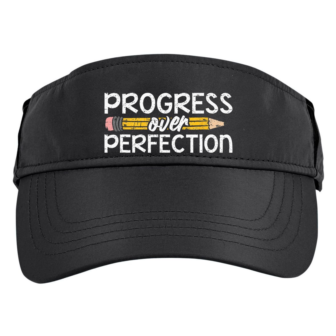 Motivational Progress Over Perfection Back To School Teacher Adult Drive Performance Visor
