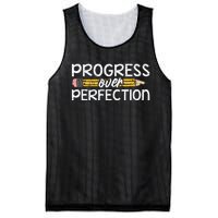 Motivational Progress Over Perfection Back To School Teacher Mesh Reversible Basketball Jersey Tank