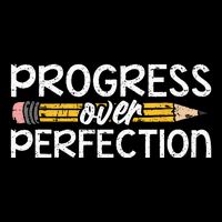 Motivational Progress Over Perfection Back To School Teacher Cooling Performance Long Sleeve Crew