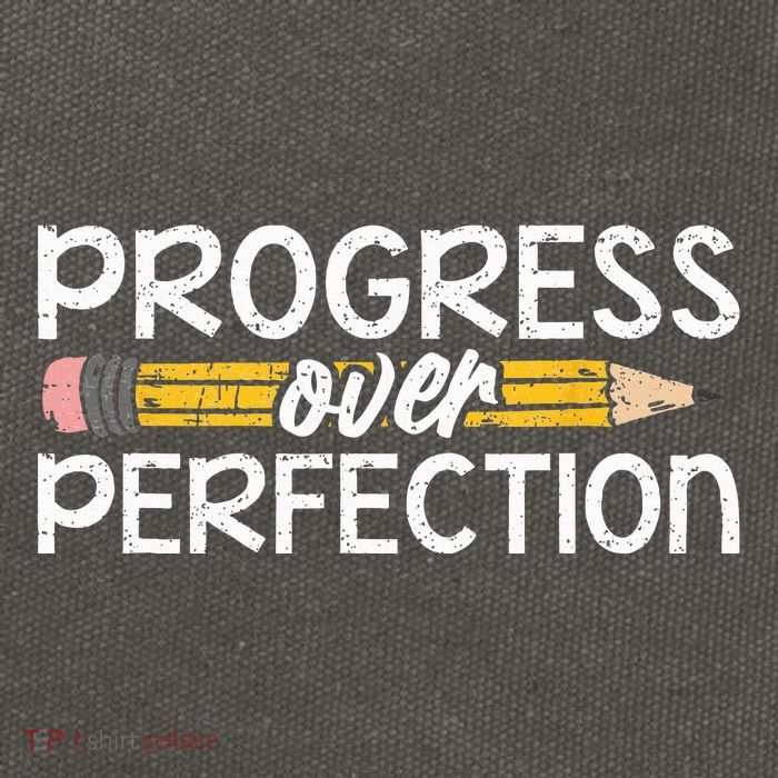 Motivational Progress Over Perfection Back To School Teacher Cotton Canvas Backpack