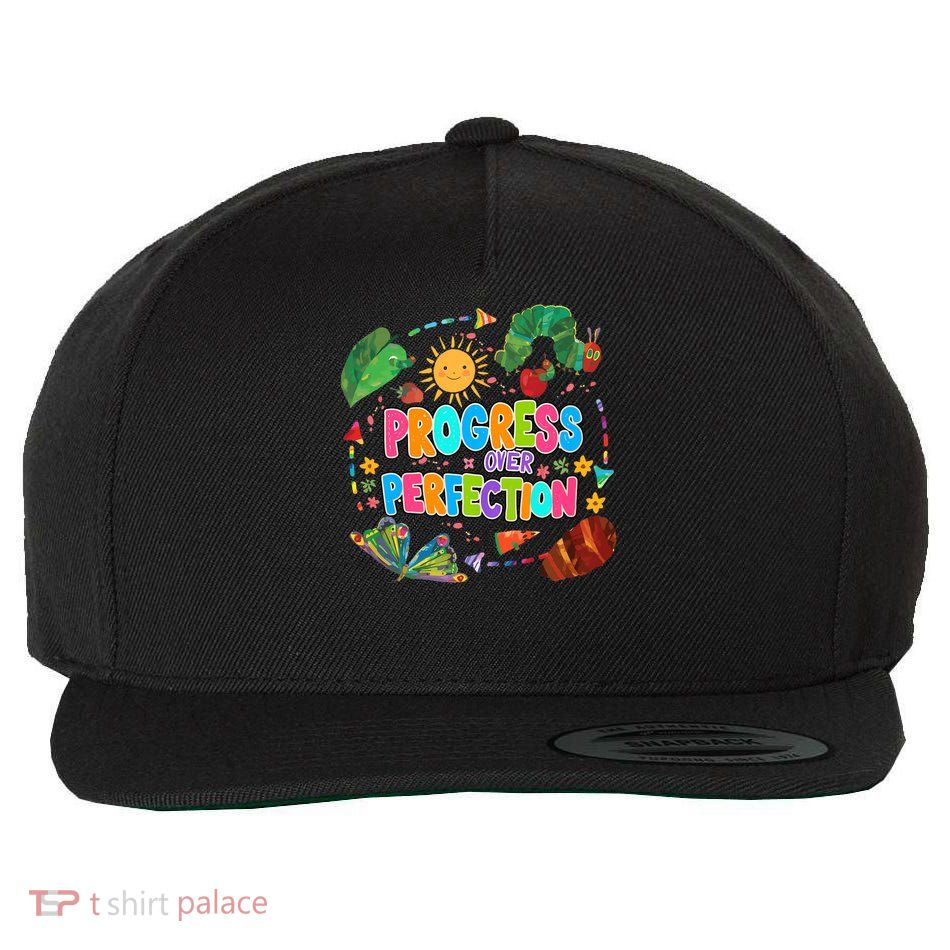 Motivational Progress Over Perfection SPED Teachers Day Wool Snapback Cap