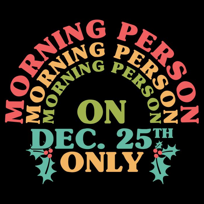 Morning Person On Dec 25th Only Funny Christmas 16 in Basic Backpack