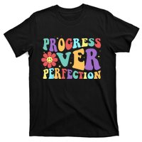 Motivational Progress Over Perfection Back To School Teacher T-Shirt