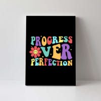 Motivational Progress Over Perfection Back To School Teacher Canvas