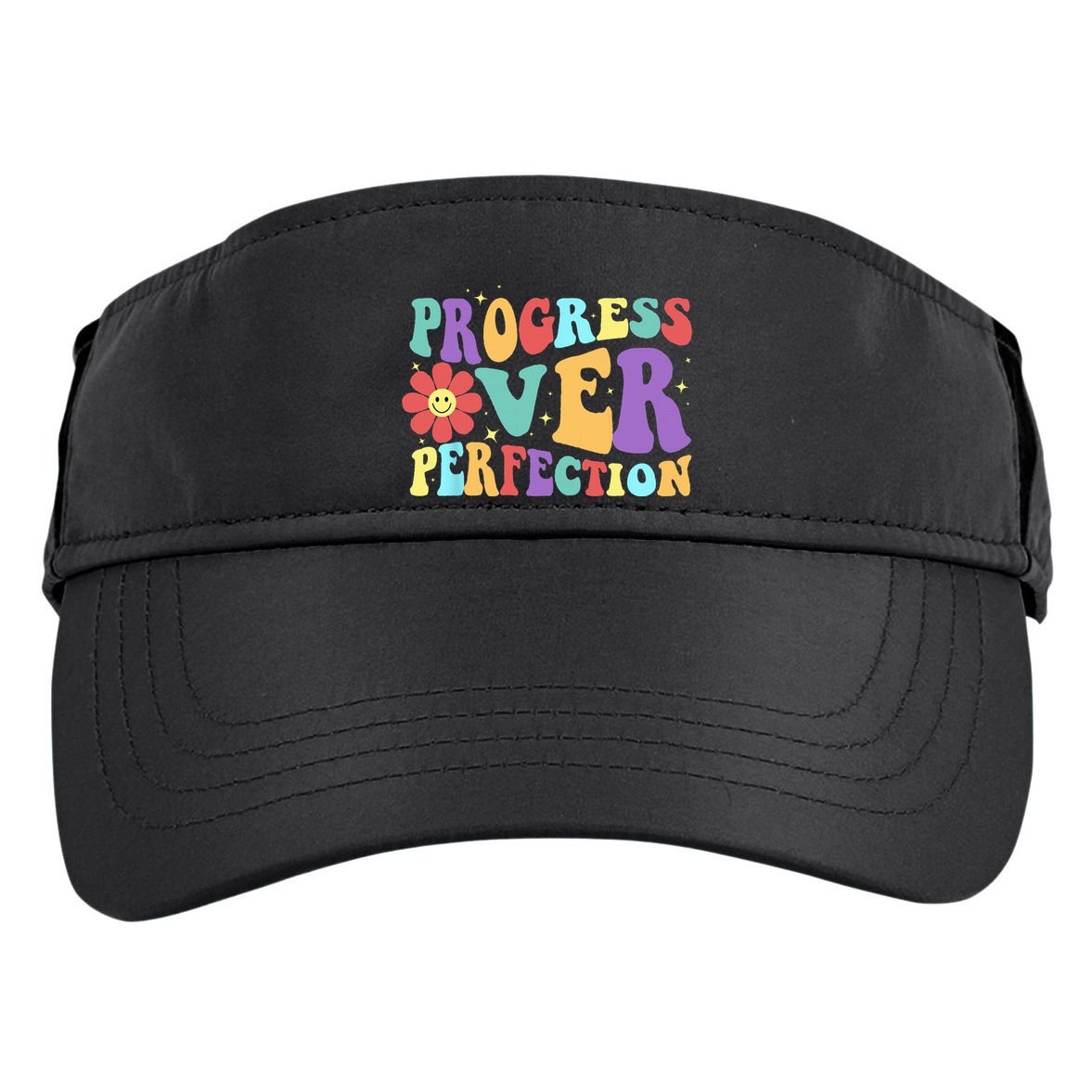 Motivational Progress Over Perfection Back To School Teacher Adult Drive Performance Visor