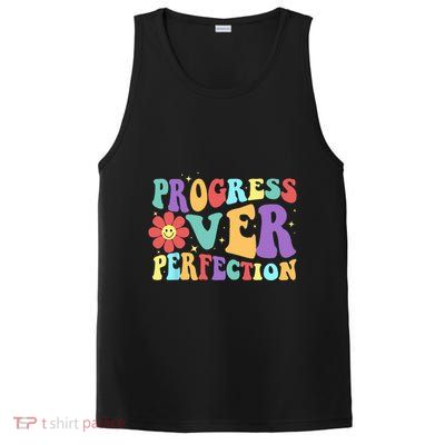 Motivational Progress Over Perfection Back To School Teacher PosiCharge Competitor Tank