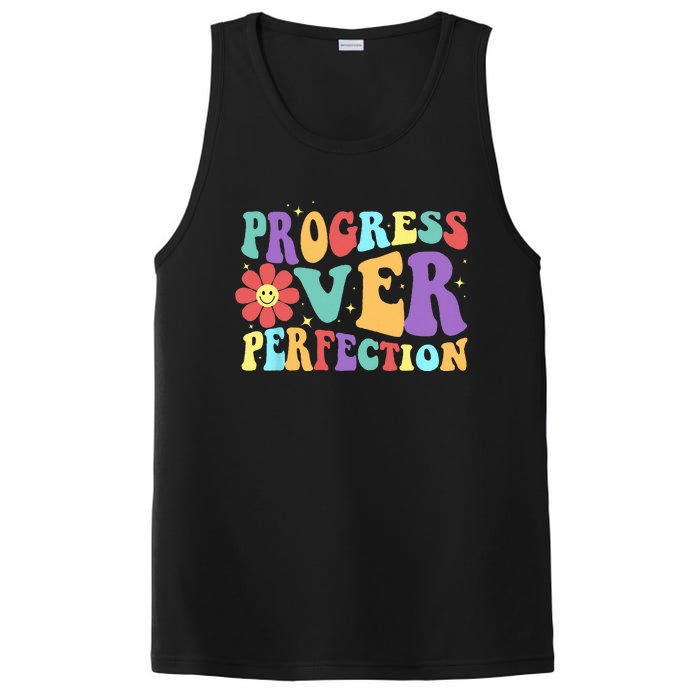 Motivational Progress Over Perfection Back To School Teacher PosiCharge Competitor Tank