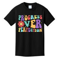 Motivational Progress Over Perfection Back To School Teacher Kids T-Shirt