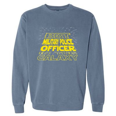 Military Police Officer Funny Cool Galaxy Job Gift Garment-Dyed Sweatshirt