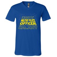 Military Police Officer Funny Cool Galaxy Job Gift V-Neck T-Shirt