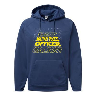 Military Police Officer Funny Cool Galaxy Job Gift Performance Fleece Hoodie