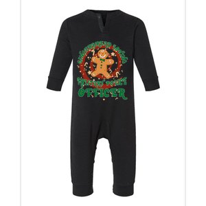 Military Police Officer Job Gingerbread Funny Xmas Cool Gift Infant Fleece One Piece