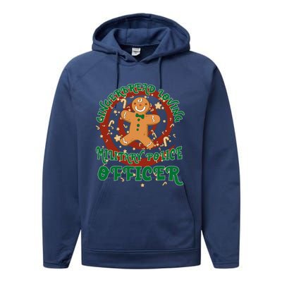 Military Police Officer Job Gingerbread Funny Xmas Cool Gift Performance Fleece Hoodie