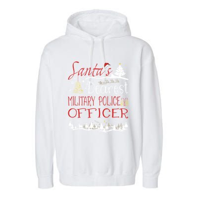 Military Police Officer Xmas Job Cute Christmas Great Gift Garment-Dyed Fleece Hoodie