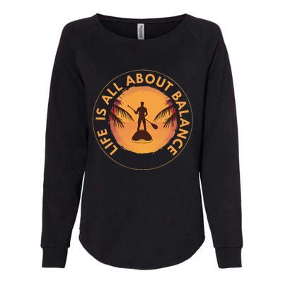 Men Paddleboarder On SUP Paddle Board For Standup Paddling Womens California Wash Sweatshirt