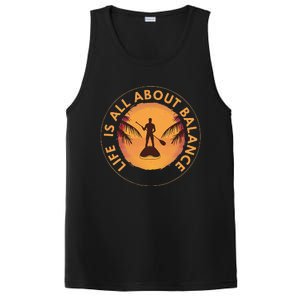 Men Paddleboarder On SUP Paddle Board For Standup Paddling PosiCharge Competitor Tank