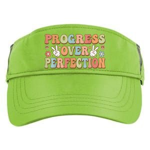 Motivational Progress Over Perfection Back To School Teacher Adult Drive Performance Visor