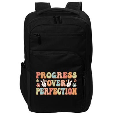 Motivational Progress Over Perfection Back To School Teacher Impact Tech Backpack