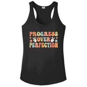 Motivational Progress Over Perfection Back To School Teacher Ladies PosiCharge Competitor Racerback Tank