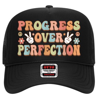 Motivational Progress Over Perfection Back To School Teacher Trucker Hat