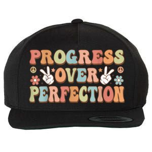 Motivational Progress Over Perfection Back To School Teacher Wool Snapback Cap